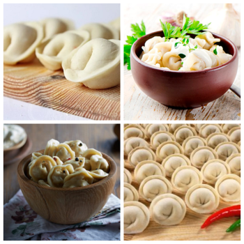 Пельмени с кроликом, ручной лепки.