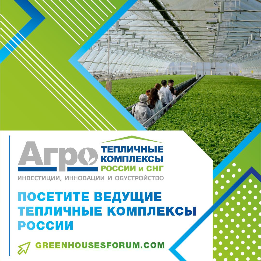 Новости ТВОЙПРОДУКТ: Ведущие тепличные комплексы будут представлены на 5-м юбилейном форуме и выставке «Тепличные комплексы России и СНГ 2020»